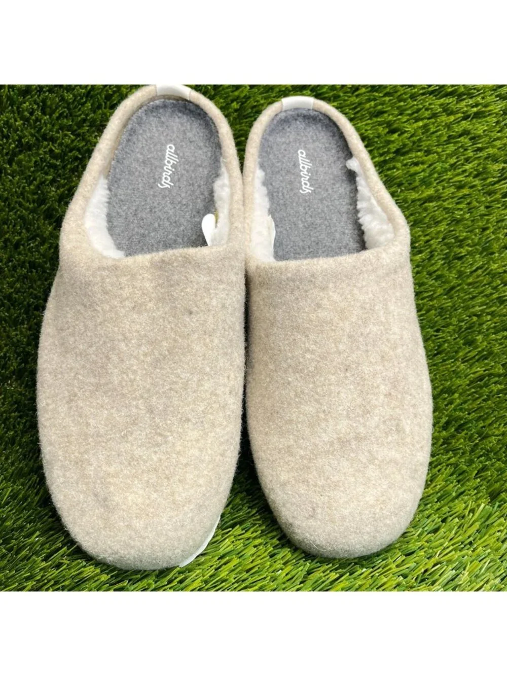 Allbirds Wool Slippers Mens Size 9 Light Tan Casual Comfort Slip On Mule Shoes
